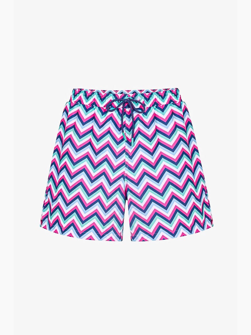 Short uomo zigzag revival penti Bianco Rosa Blu - Kiabi