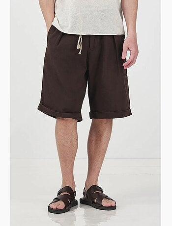 Shorts a gamba ampia relaxed fit a vita media con tasche giesto