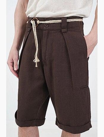 Shorts a gamba ampia relaxed fit a vita media con tasche giesto