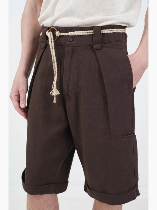 Shorts a gamba ampia relaxed fit a vita media con tasche giesto - Kiabi Shorts a gamba ampia relaxed fit a vita media con tasche giesto - Kiabi