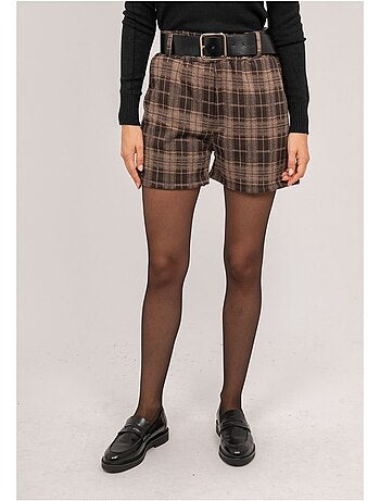 Shorts a quadri con cintura xeline