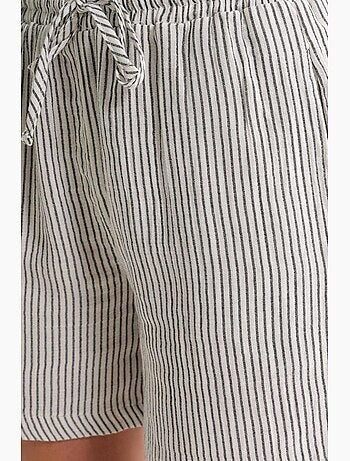 Shorts a righe a vita alta con gamba ampia mixray