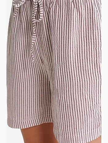 Shorts a righe a vita alta con gamba ampia mixray