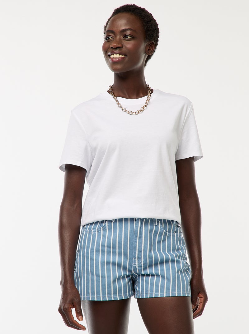 Shorts a righe Blu - Kiabi