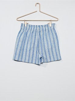 Shorts a righe con bottoni - Kiabi