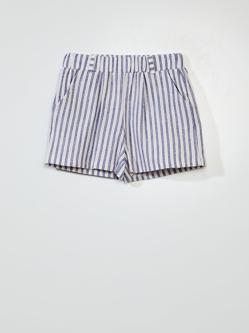 Shorts a righe in maglia BLU - Kiabi