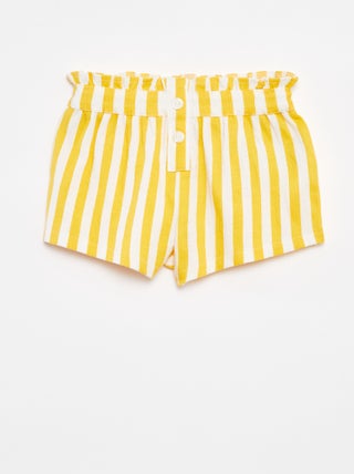 Shorts a righe in maglia testurizzata