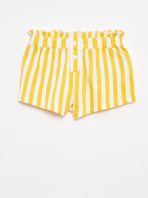 Shorts a righe in maglia testurizzata - Kiabi