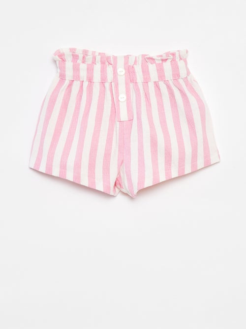 Shorts a righe in maglia testurizzata - Kiabi