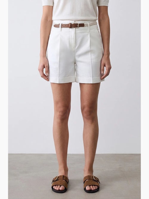 Shorts a vita alta a gamba ampia con cintura dilvin - Kiabi