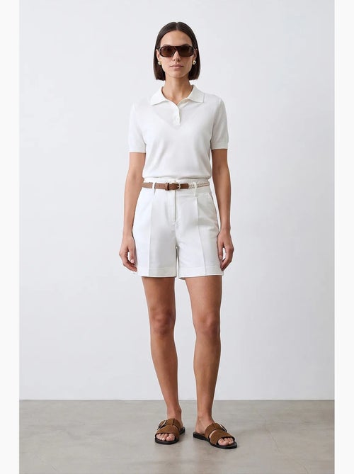 Shorts a vita alta a gamba ampia con cintura dilvin - Kiabi
