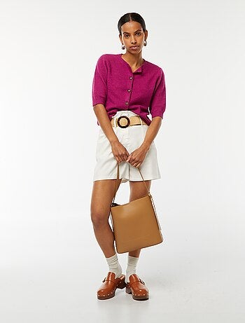Shorts a vita alta con cintura