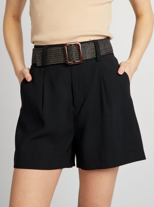 Shorts a vita alta con cintura intrecciata - Kiabi