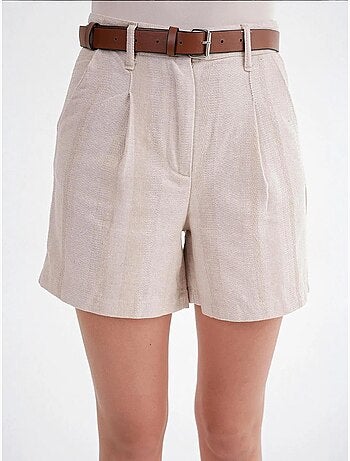 Shorts a vita alta con dettaglio cintura mixray