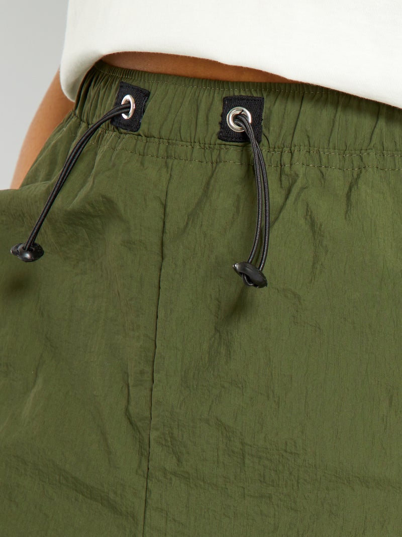 Shorts a vita alta con tasche cargo KAKI - Kiabi