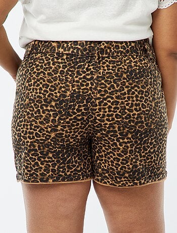 Shorts a vita alta in jeans con cintura