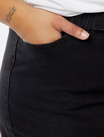 Shorts a vita alta in jeans con cintura