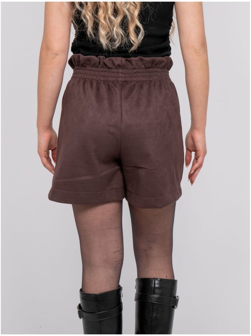 Shorts a vita alta in scamosciato con vita elasticizzata xiche - Kiabi Shorts a vita alta in scamosciato con vita elasticizzata xiche - Kiabi