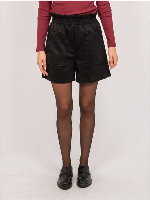 Shorts a vita alta in scamosciato con vita elasticizzata xiche - Kiabi Shorts a vita alta in scamosciato con vita elasticizzata xiche - Kiabi