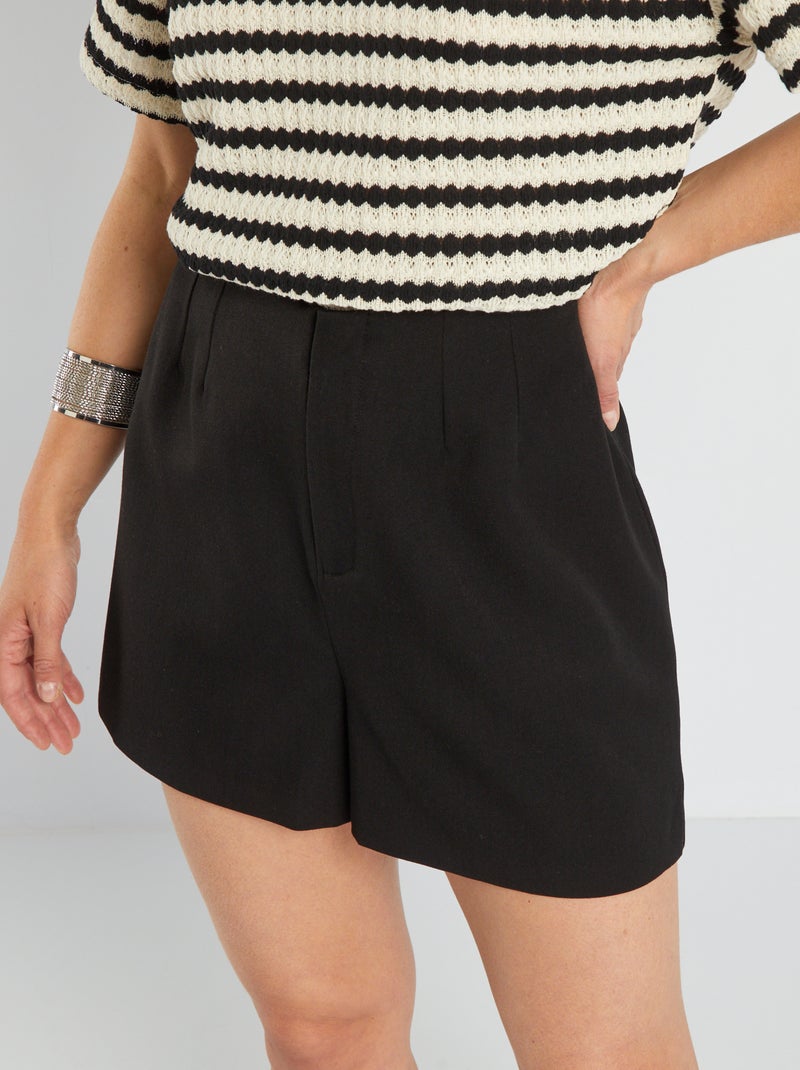 Shorts a vita alta Nero - Kiabi