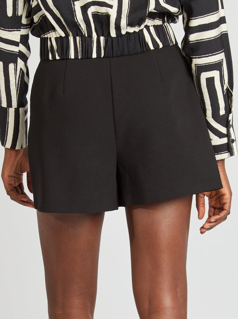 Shorts a vita alta nero - Kiabi