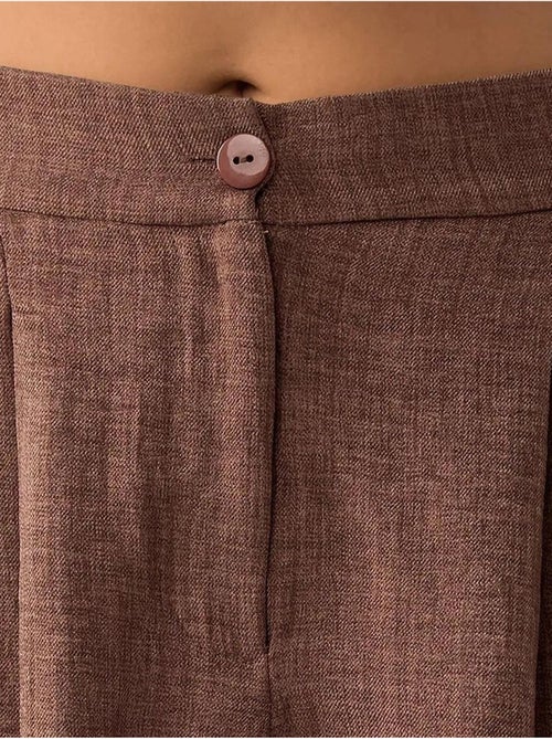 Shorts a vita alta plissettati in lyocell soft touch hiccup - Kiabi Shorts a vita alta plissettati in lyocell soft touch hiccup - Kiabi
