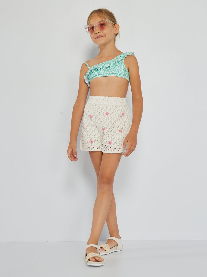 Shorts all'uncinetto BIANCO - Kiabi