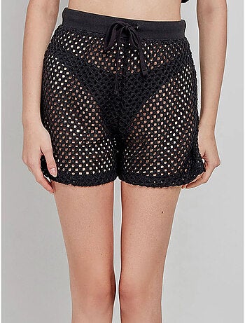 Shorts all'uncinetto