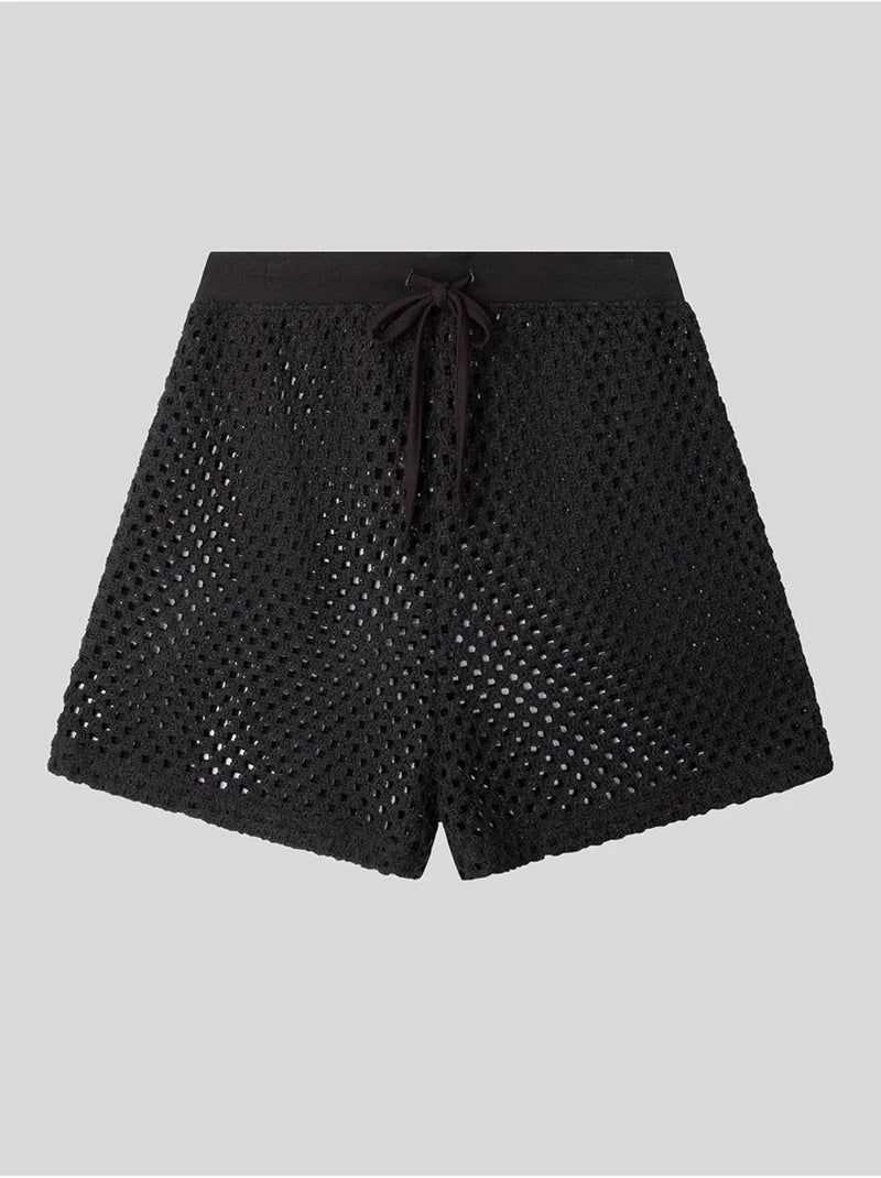 Shorts all'uncinetto Nero - Kiabi