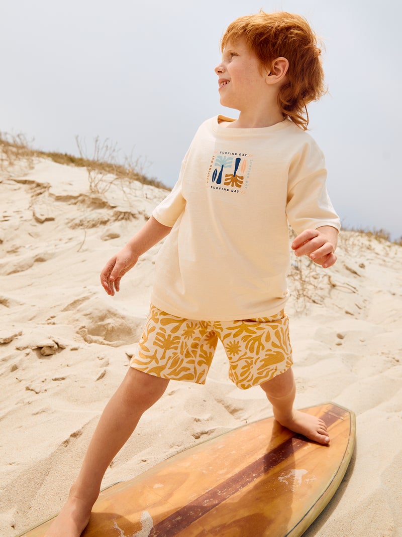 Shorts bermuda - Graphik Edition BIANCO - Kiabi