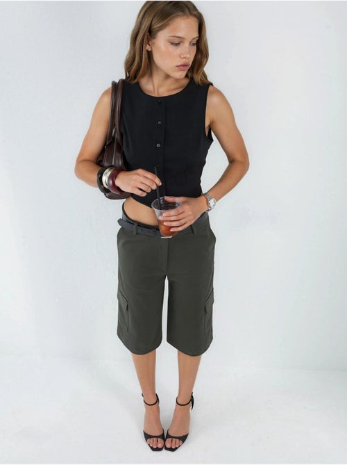 Shorts cargo a vita bassa (senza cintura) hiccup - Kiabi