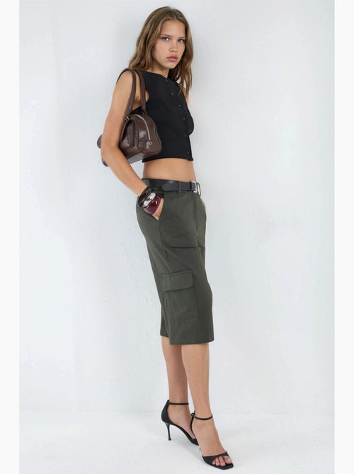 Shorts cargo a vita bassa (senza cintura) hiccup - Kiabi