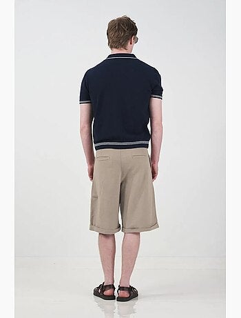Shorts chino a gamba ampia a vita media con tasche giesto