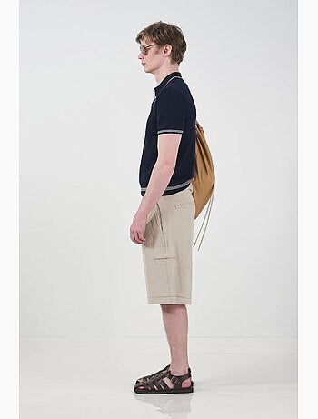 Shorts chino a gamba ampia a vita media con tasche giesto