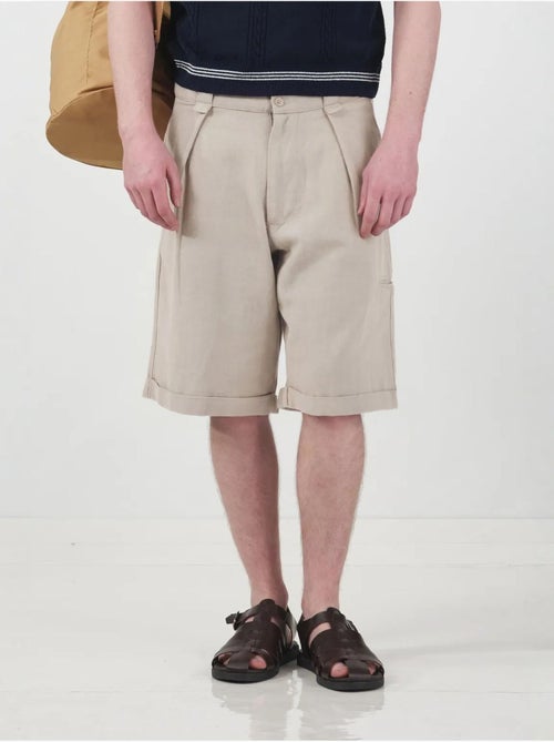 Shorts chino a gamba ampia a vita media con tasche giesto - Kiabi Shorts chino a gamba ampia a vita media con tasche giesto - Kiabi