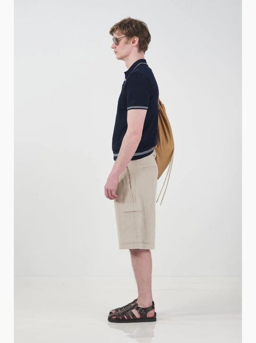 Shorts chino a gamba ampia a vita media con tasche giesto - Kiabi Shorts chino a gamba ampia a vita media con tasche giesto - Kiabi