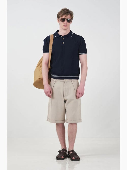 Shorts chino a gamba ampia a vita media con tasche giesto - Kiabi Shorts chino a gamba ampia a vita media con tasche giesto - Kiabi