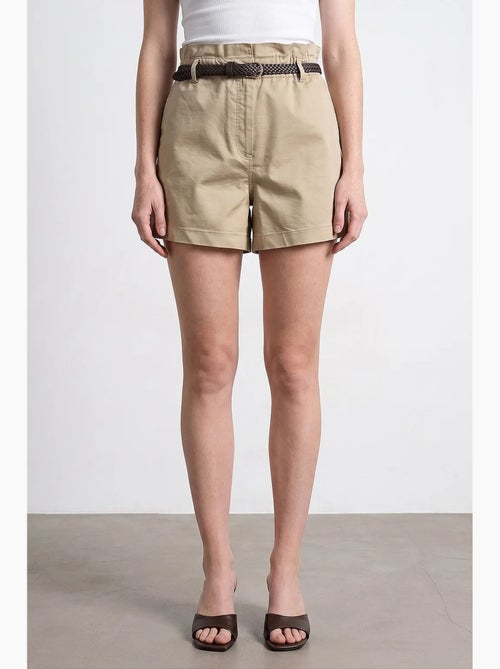 Shorts chino a vita alta con cintura dilvin - Kiabi Shorts chino a vita alta con cintura dilvin - Kiabi