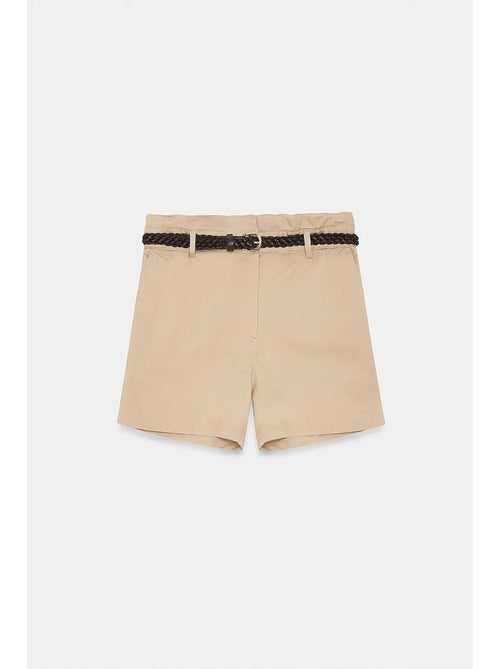 Shorts chino a vita alta con cintura dilvin - Kiabi Shorts chino a vita alta con cintura dilvin - Kiabi