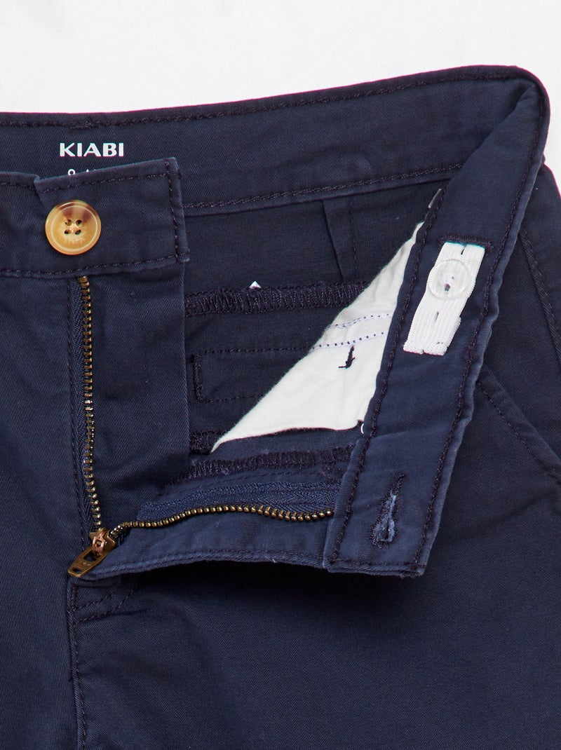 Shorts chino blu - Kiabi