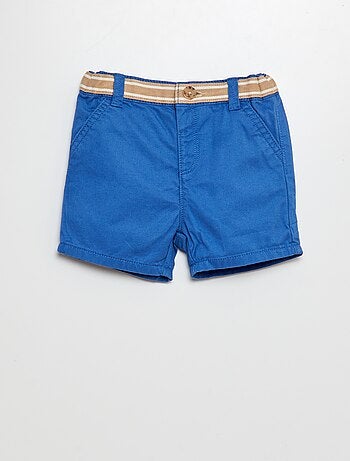 Shorts chino con cintura trompe-l'oeil