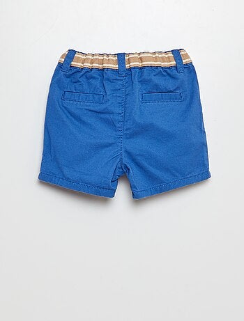 Shorts chino con cintura trompe-l'oeil