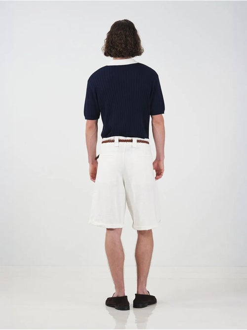 Shorts chino in cotone a vita alta a gamba ampia giesto - Kiabi