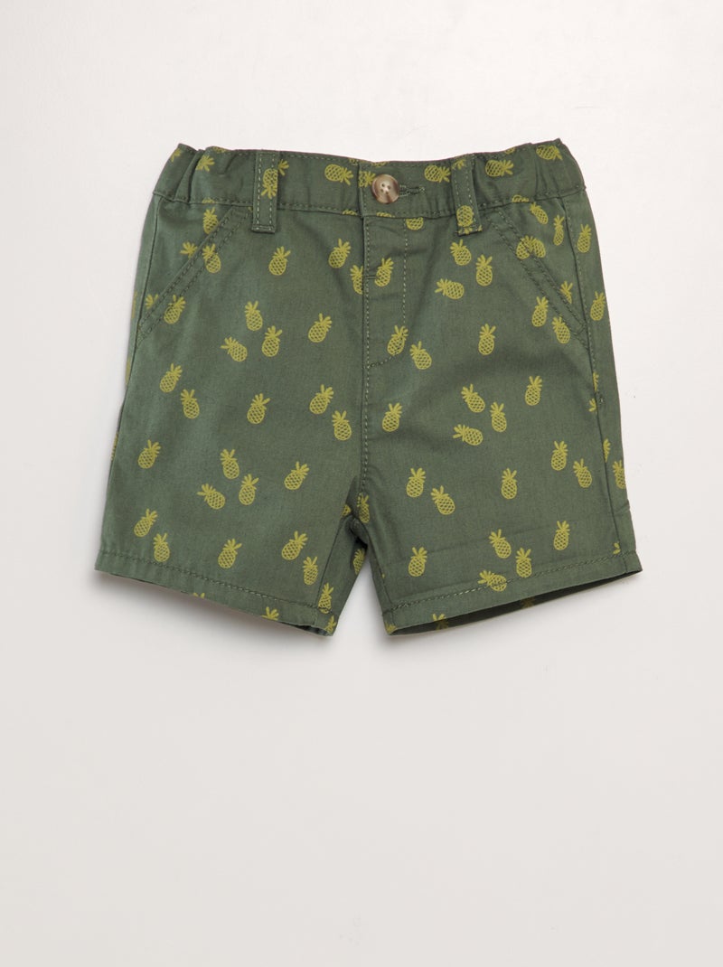 Shorts chino in twill KAKI - Kiabi