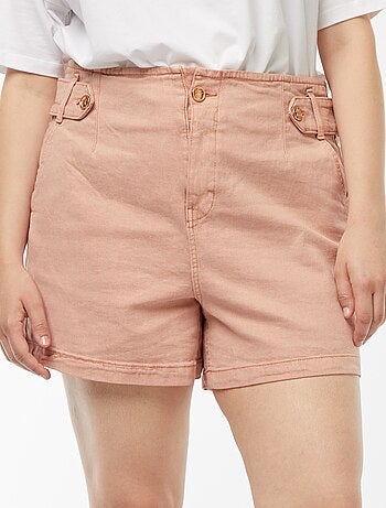Shorts con bottoni dorati