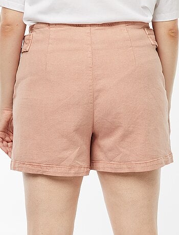 Shorts con bottoni dorati