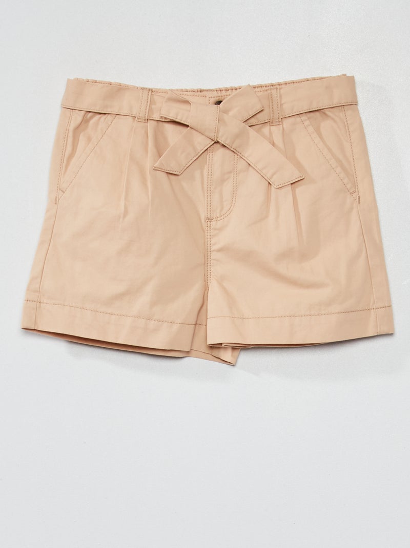 Shorts con cintura BEIGE - Kiabi