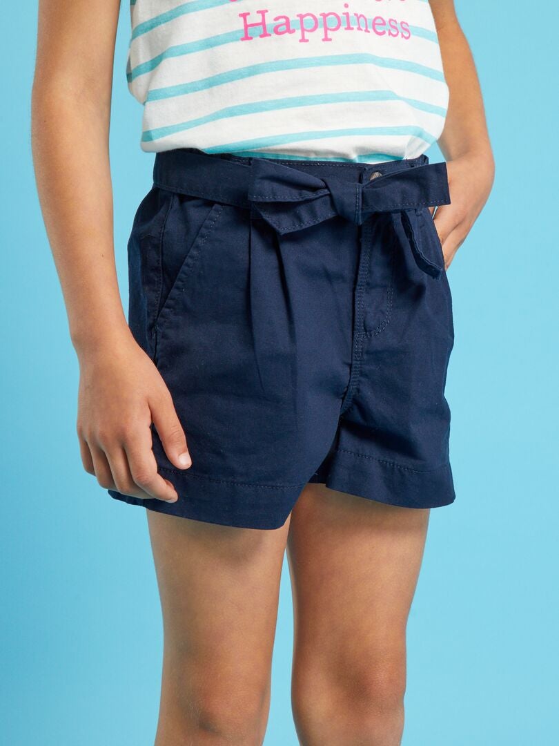 Shorts con cintura blu - Kiabi