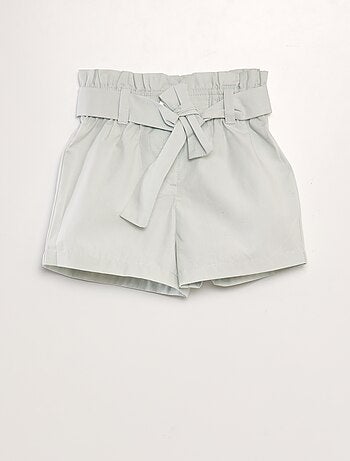 Shorts con cintura in popeline - Kiabi