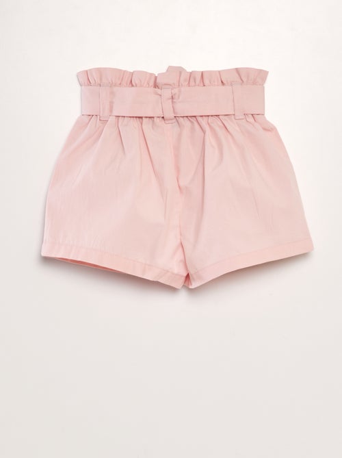 Shorts con cintura in popeline - Kiabi